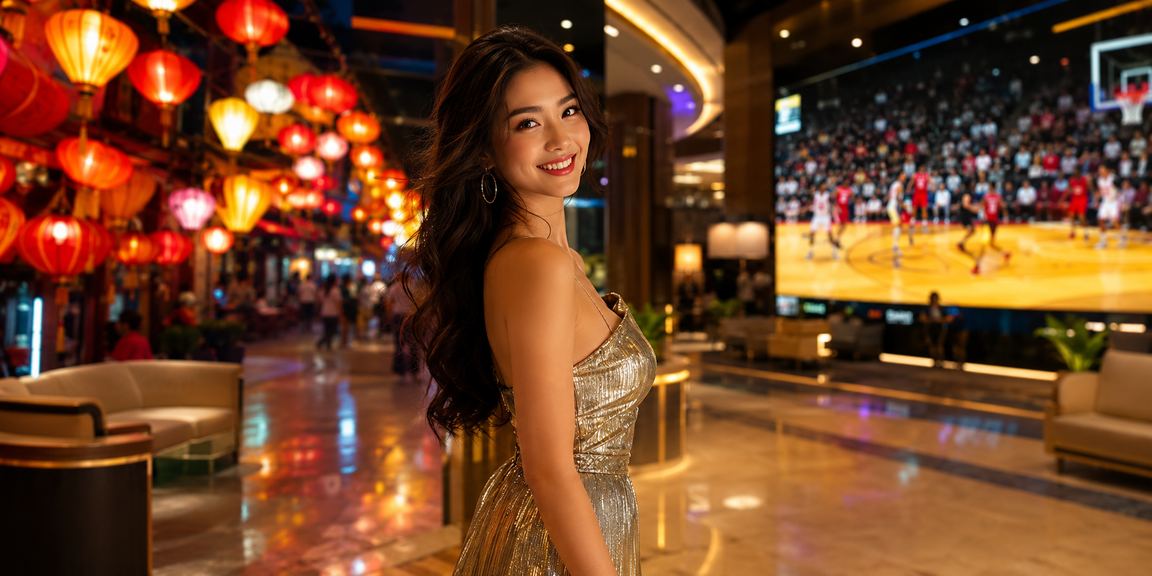 Khung cảnh lồng đèn Hà Nội bên cạnh bảng thông tin cá cược bóng rổ trực tuyến buổi tối